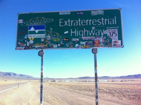 Extraterrestrial Highway Sign in
