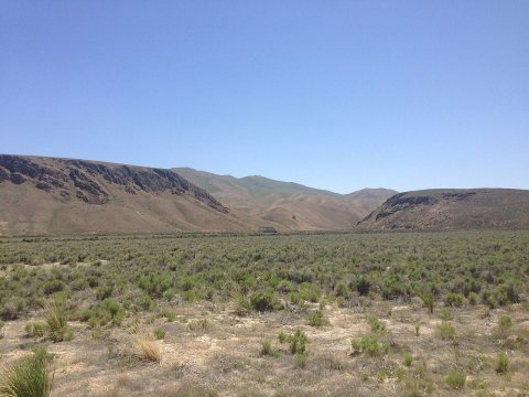 2014-06-11 13 52 44 View of Elko Mountain from Interstate 80 in