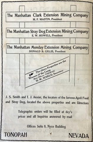 Manhattan Mining 1906 ad