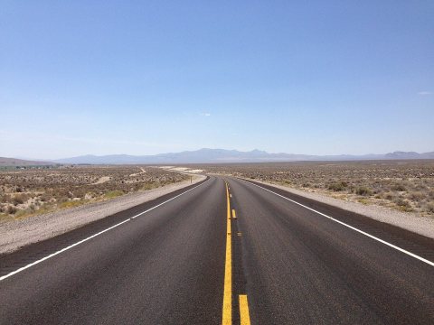 2014-07-18 11 47 32 View south along Nevada State Route 318 about 6.9 miles north of U.S. Route 93 near