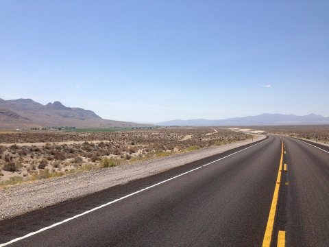 2014-07-18 11 47 45 View south towards Hiko, Nevada from Nevada State Route 318 about 6.9 miles north of U.S. Route 93