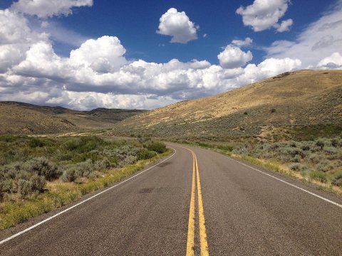 2014-08-19 14 17 28 View north along Nevada State Route 225 (Mountain City Highway) about 92.5 miles north of Nevada St…