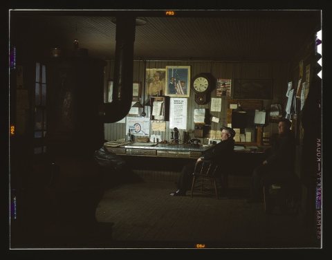 The yardmaster's office at the receiving yard, North Proviso(?), C & NW RR, Chicago, Ill