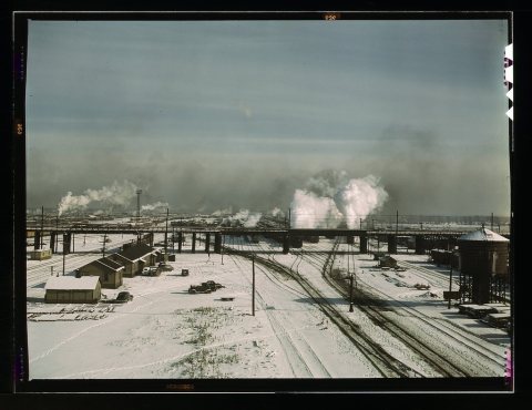 A general view of a classification yard at C & NW RR's Proviso yard, Chicago, Ill