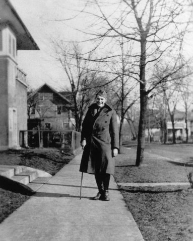 Ernest Hemingway in uniform at Oak Park, Illinois, 1919