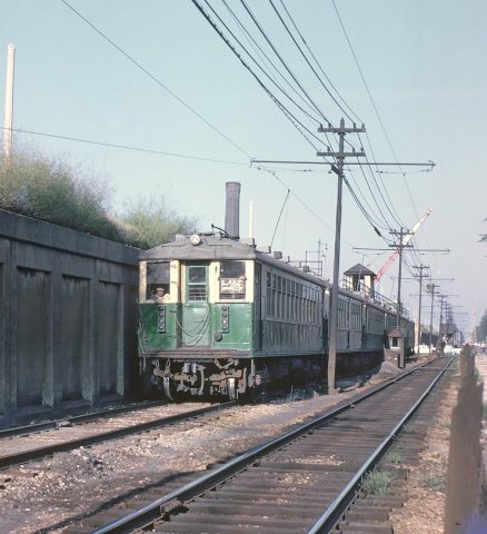 CTA Westbound Lake Street L in Oak Park, IL on August 14, 1962