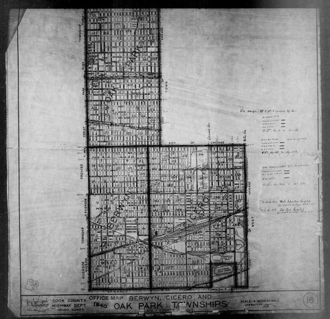 1940 Census Enumeration District Maps - Illinois - Cook County - Oak Park - ED 16-350 - ED 16-391