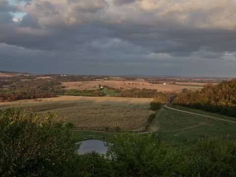 View of the Illinois prairie from an overlook near Galena