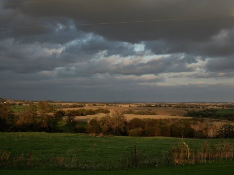 View of the Illinois prairie from an overlook near Galena