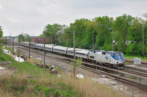 Amtrak Cardinal in Dolton, May 2010