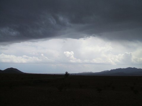 2013 - Thunderstorm, Placer Mountain and the Sandia Mountains