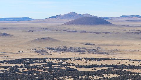 Capulin, New Mexico from above