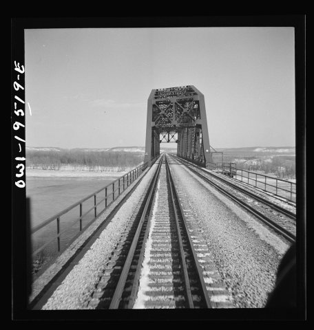 Chillicothe, Illinois. Crossing the Illinois River along the Atchison, Topeka and Santa Fe Railroad, between Chicago an…
