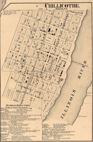 Map of Chillicothe, Illinois (1861)