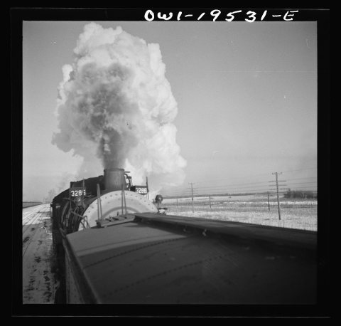 Untitled photo, possibly related to: Chillicothe, Illinois. A helper engine is taken on for added power on a grade exte…