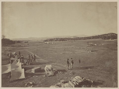 Survey camp near Fort Wingate, 1873 - T. H. O'Sullivan, photographer