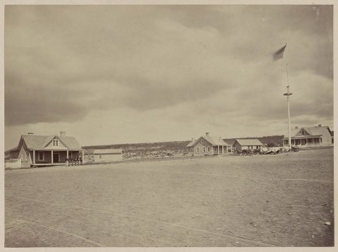 Parade ground at Fort Wingate, 1873 - T. H. O'Sullivan, phot