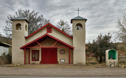 The small Our Lady of Guadalupe Catholic Church