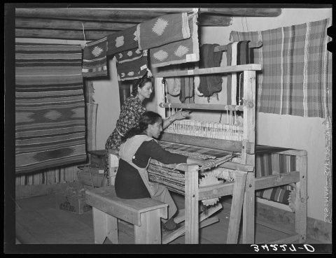 Woman Weaving WPA