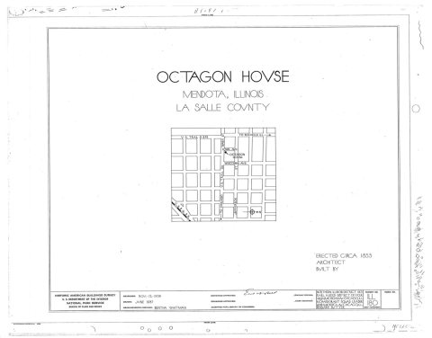 HABS ILL,50-MEND,1- (sheet 1 of 2) - Octagon House