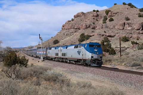 Southwest Chief at Los Cerrillos, February 2020