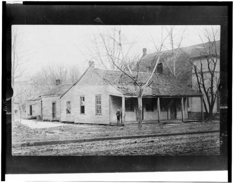 General and Mrs. Logan's first cottage at Benton, Illinois and the house in which their daughter Mrs. Mary Logan Tucker…