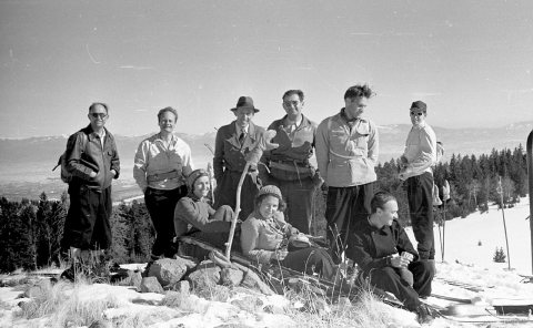 Skiing Group at