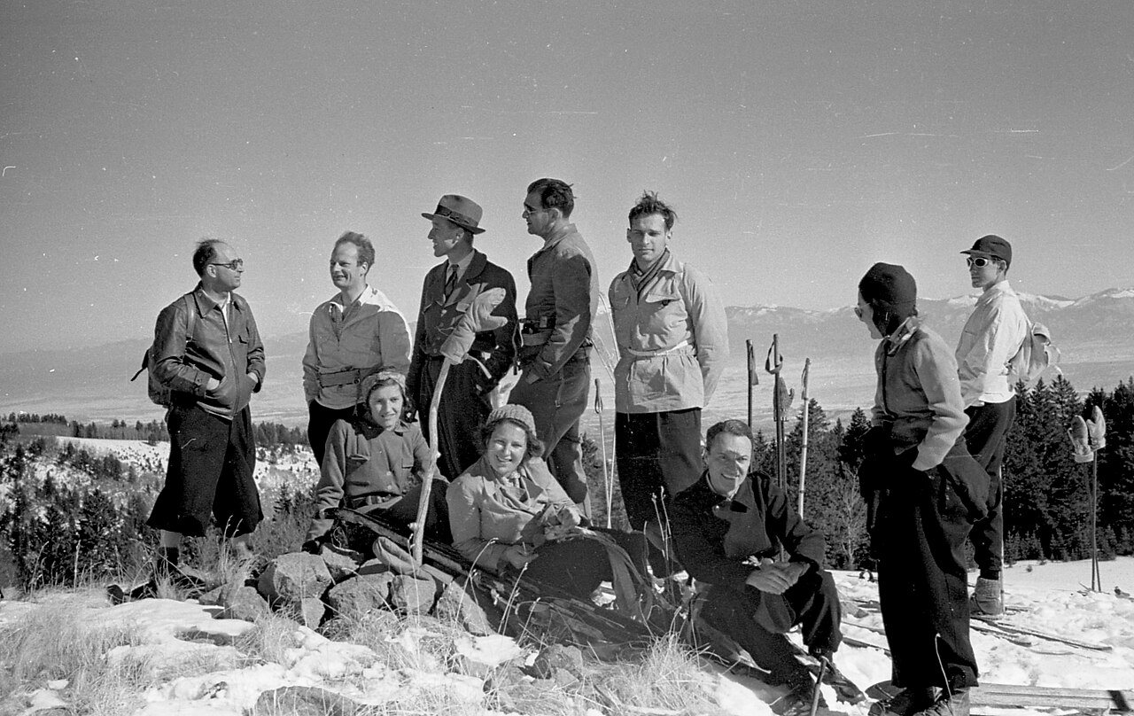 Skiing Group at Los Alamos candid