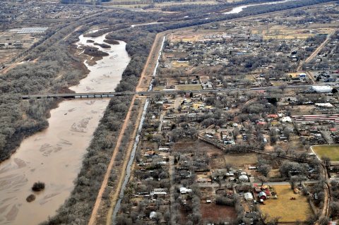 Aerial of South Valley, Albuquerque, New Mexico 02