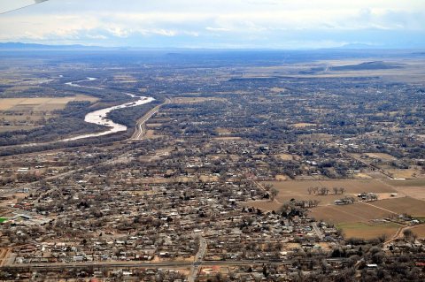 Aerial of South Valley, Albuquerque, New Mexico 01