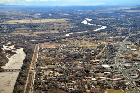 Aerial of South Valley, Albuquerque, New Mexico 03
