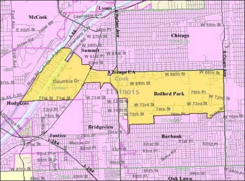 Bedford Park IL 2009 reference map