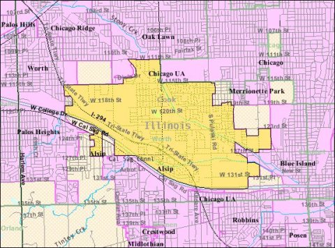 Alsip IL 2009 reference map