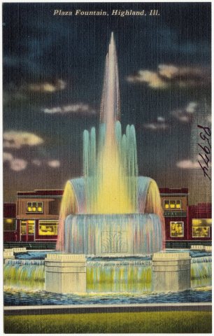 Plaza Fountain, Highland, Ill (85974)