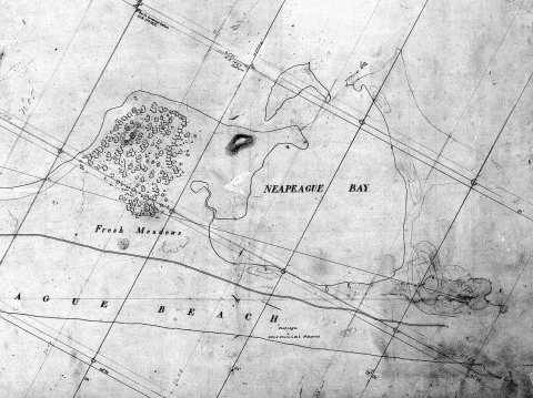 Hicks Island, Napeague Harbor, south east top of Long Island, NOAA 1937