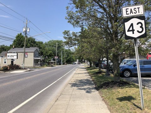 2024-06-20 14 45 43 View east along New York State Route 43 (West Sand Lake Road) at New York State Route 150 in the We…