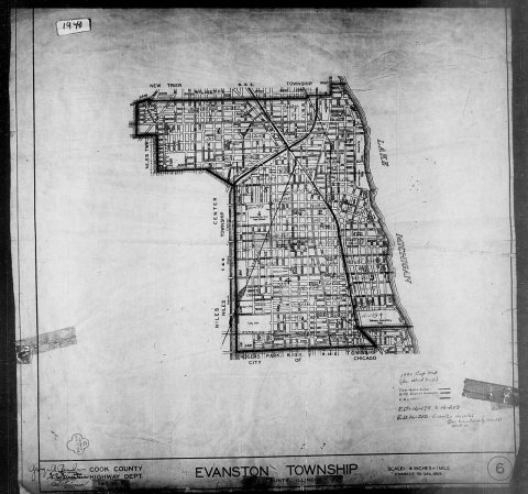 1940 Census Enumeration District Maps - Illinois - Cook County - Evanston - ED 16-175 - ED 16-219