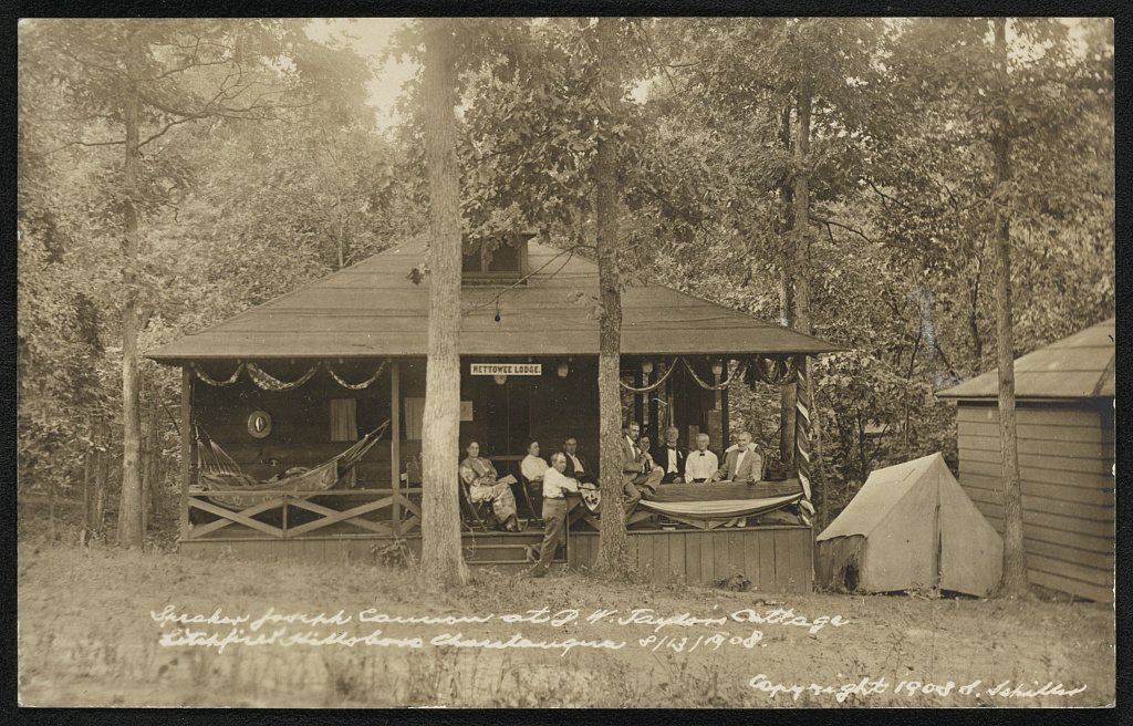 Speaker Joseph Cannon at S.W. Taylor's cottage
