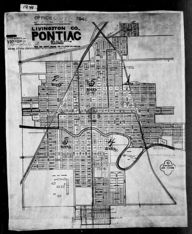 1940 Census Enumeration District Maps - Illinois - Livingston County - Pontiac - ED 53-36, ED 53-37, ED 53-38, ED 53-39…