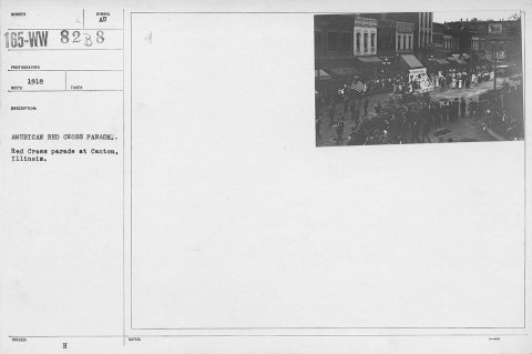 Ceremonies - Illinois thru Massachusetts - American Red Cross parade. Red Cross parade at