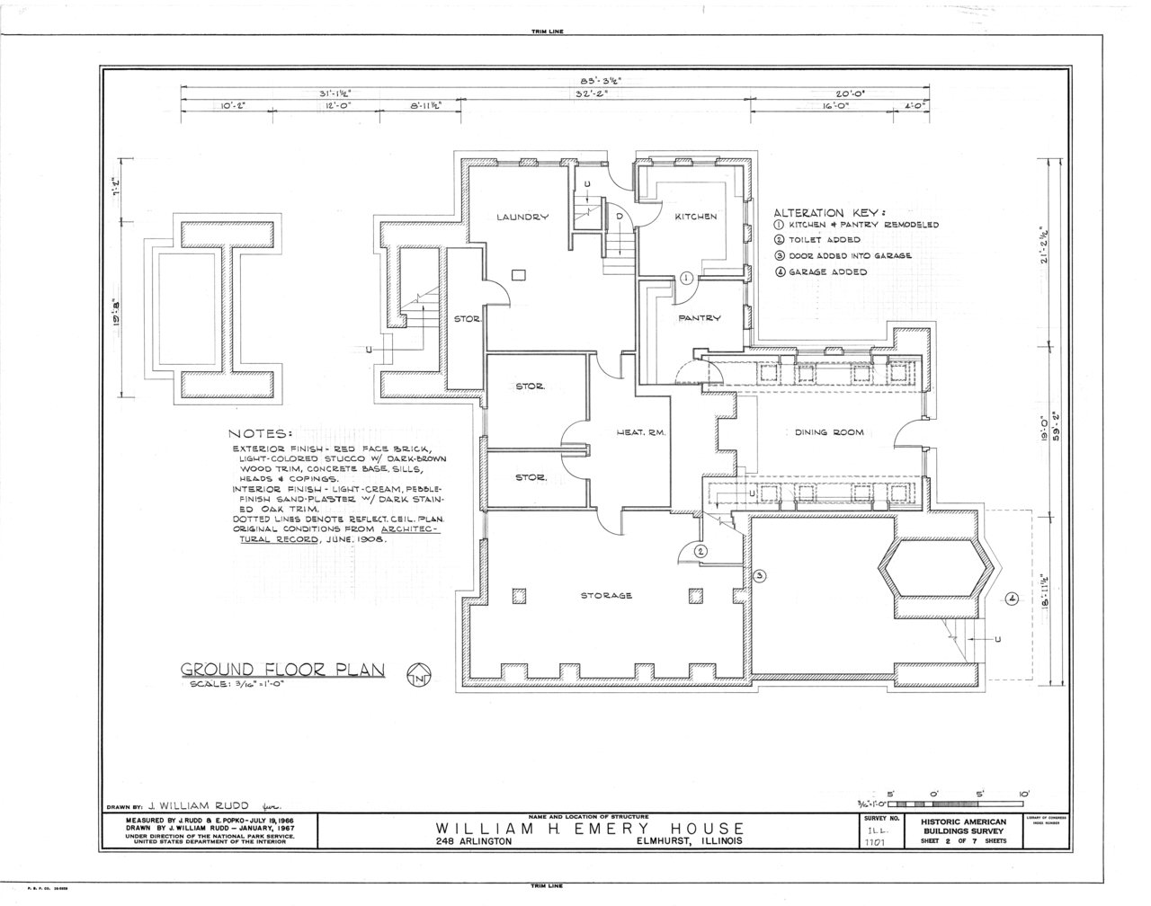 HABS ILL,22-ELM,1- (sheet 2 of 7) - Emery House, 218 Arlington Street
