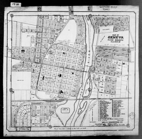 1940 Census Enumeration District Maps - Illinois - Kane County - Geneva - ED 45-93, ED 45-94, ED 45-95, ED 45-96, ED 45…