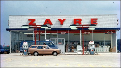 Zayre gas station in