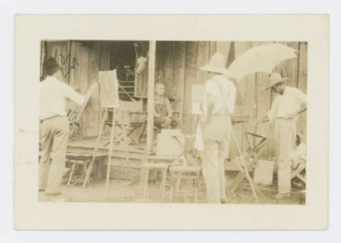 Students at Travis Ozark Summer Art School, affiliate of Dallas Art Institute