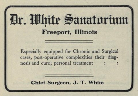 Dr. White Sanatorium ("American medical directory", 1906 advert)