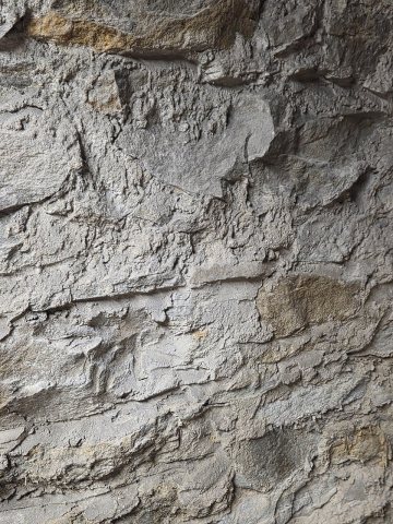 Sandstone basement wall, Effingham County Museum