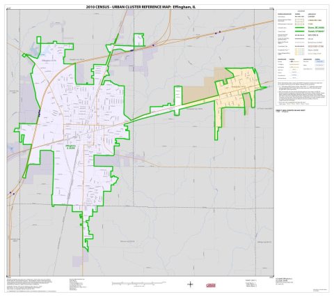 2010 Census Urban Cluster Reference Map for