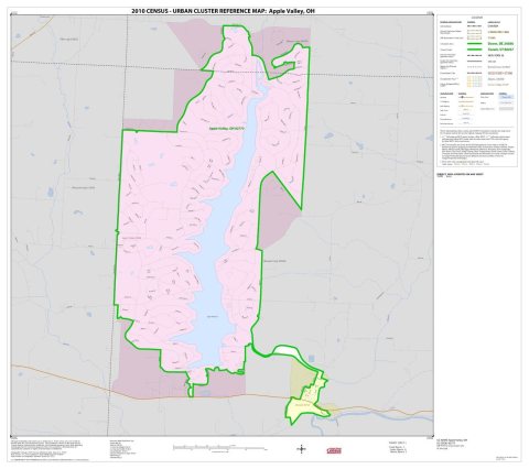 2010 Census Urban Cluster Reference Map for