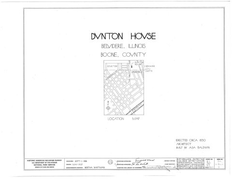 HABS ILL,4-BELV,2- (sheet 0 of 1) - Dunton House, 807 McKinley Avenue