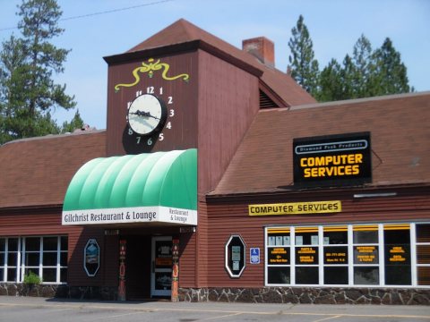 Mall clock tower, Gilchrist, Oregon, 2014